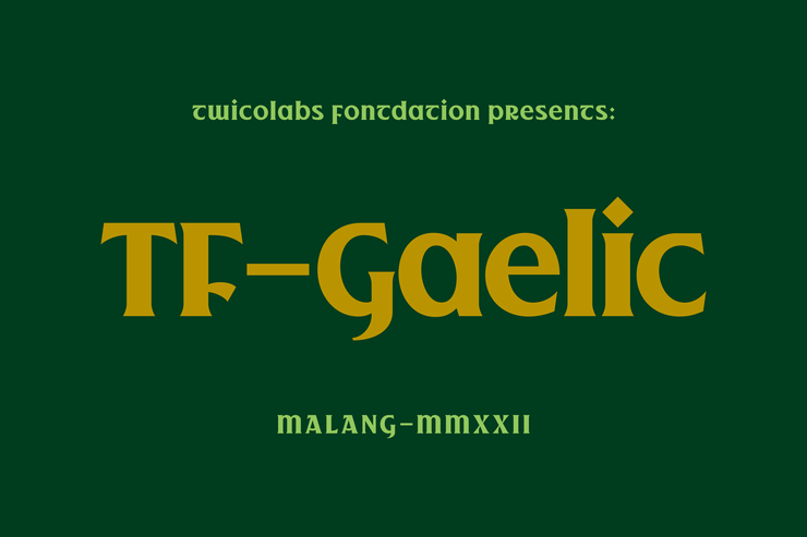 TF - Gaelic DEMO字体 2