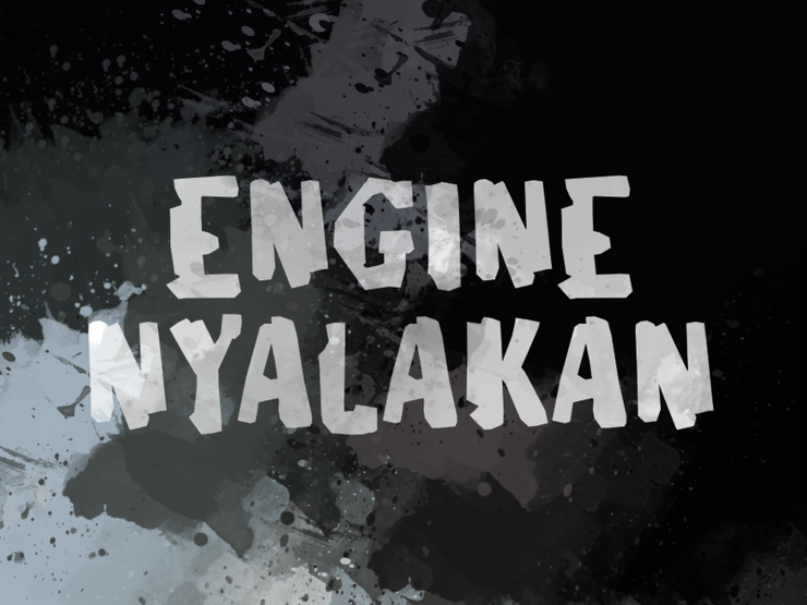 e Engine Nyalakan字体 1