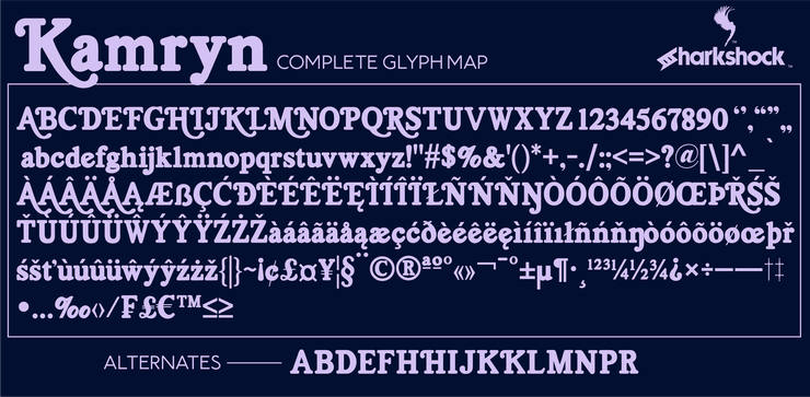 Kamryn 3D Italic字体 1