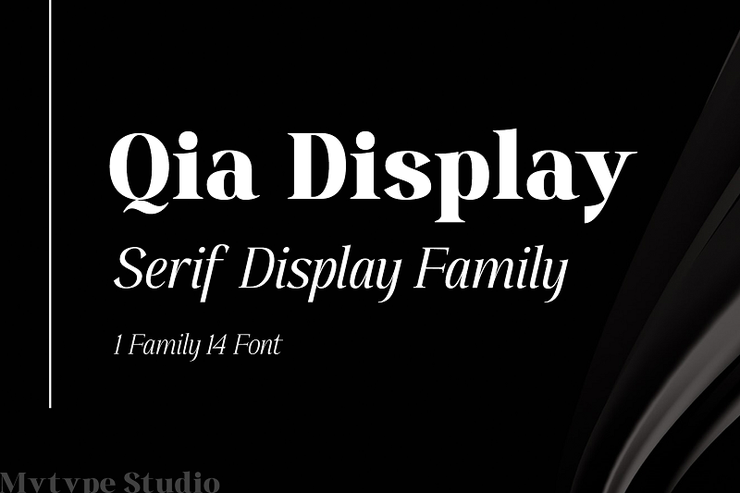 Qia Display Black字体 1