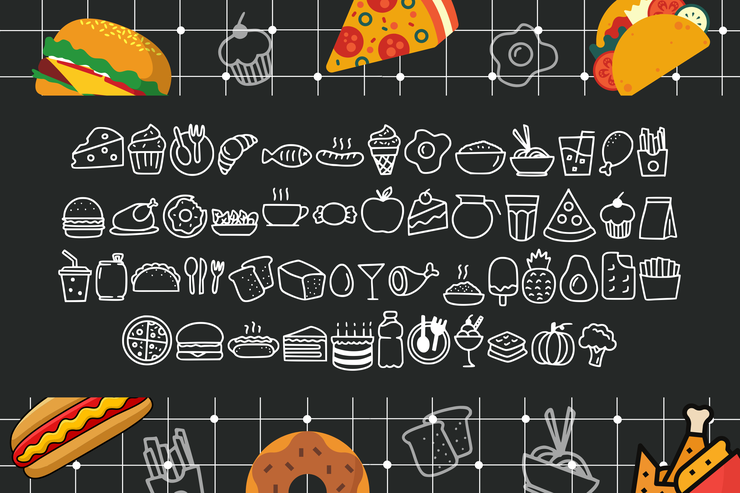 Foodlist Illustration字体 1