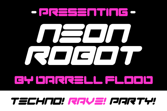Neon Robot字体 1