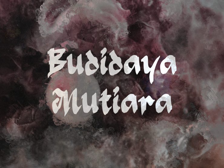 b Budidaya Mutiara字体 1