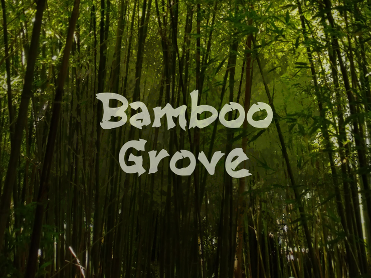 b Bamboo Grove字体 1