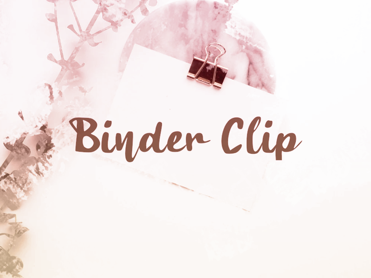 b Binder Clip字体 1