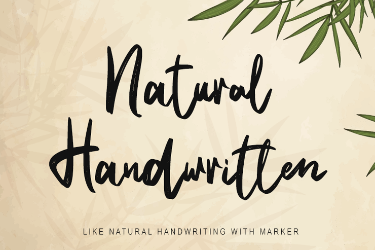 Natural Handwritten字体 3