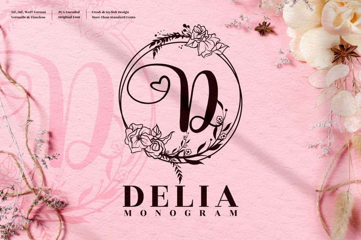 Delia Monogram字体 1
