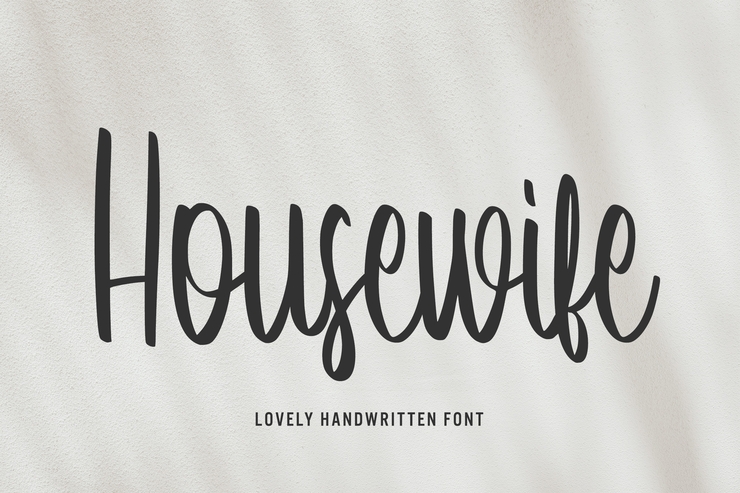 Housewife字体 6