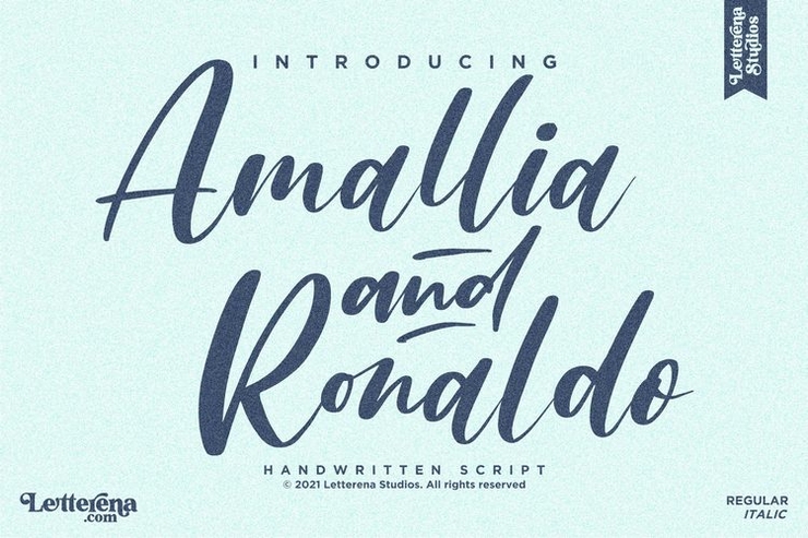 Amallia and Ronaldo字体 8