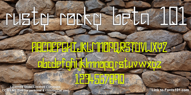 Rusty Rocky Beta 101字体 2