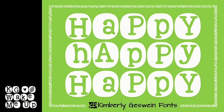 KG Wake Me Up字体 1