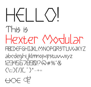 Hexter Modular字体 1