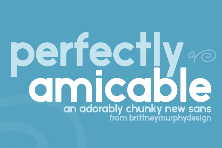 perfectly amicable字体 1