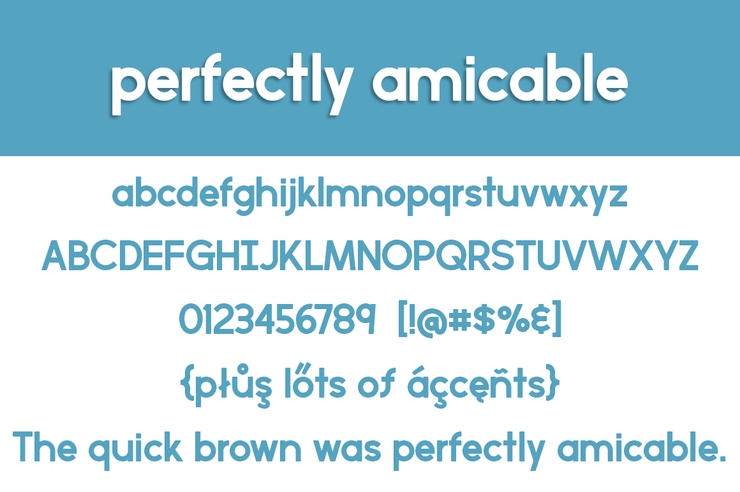 perfectly amicable字体 2