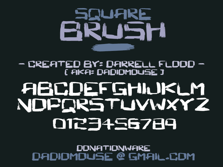 Square Brush字体 1