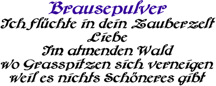 Brausepulver字体 1