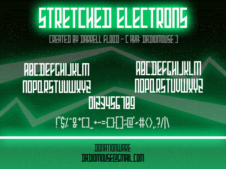 Stretched Electrons字体 1