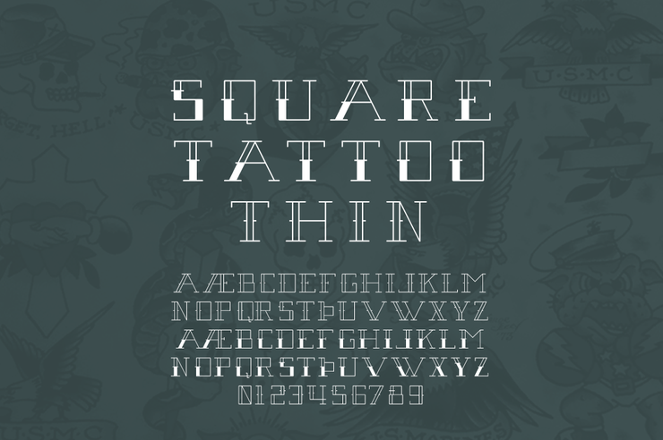 Square Tattoo Demo字体 1