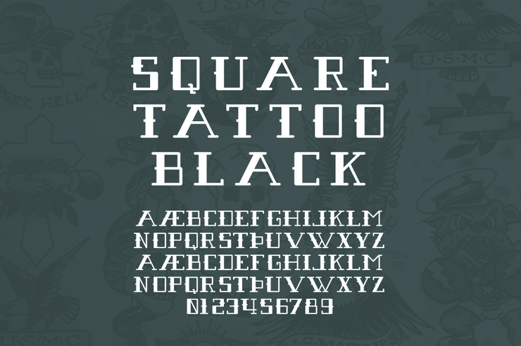 Square Tattoo Demo字体 2