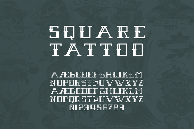 Square Tattoo Demo字体 3