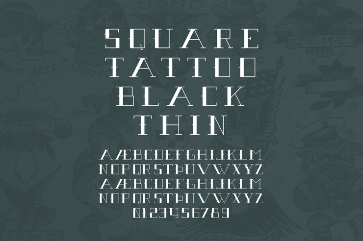 Square Tattoo Demo字体 4