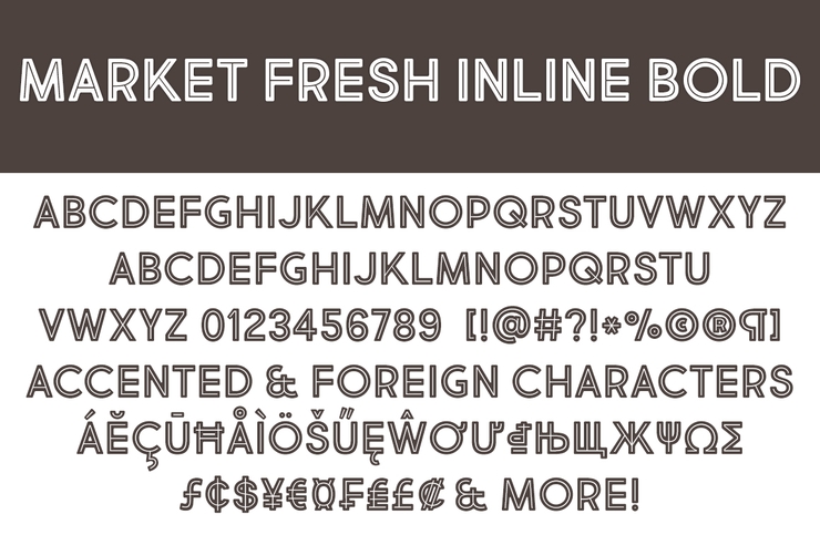 Market Fresh Inline Bold字体 2