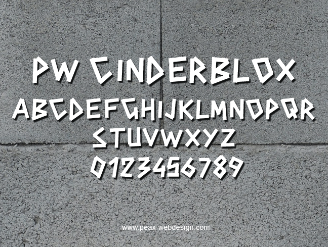 PWCINDERBLOX字体 1