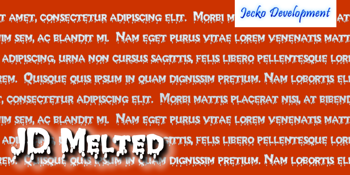 JD Melted字体 1