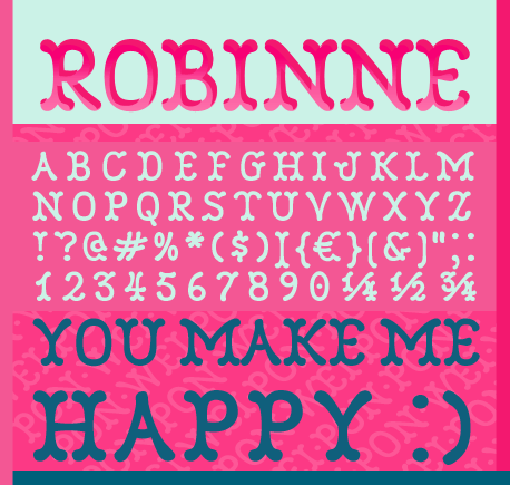 Robinne字体 2