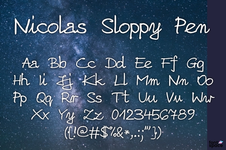 Nicolas Sloppy Pen字体 2