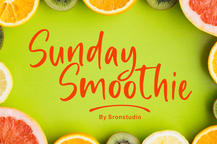 Sunday Smoothie字体 1