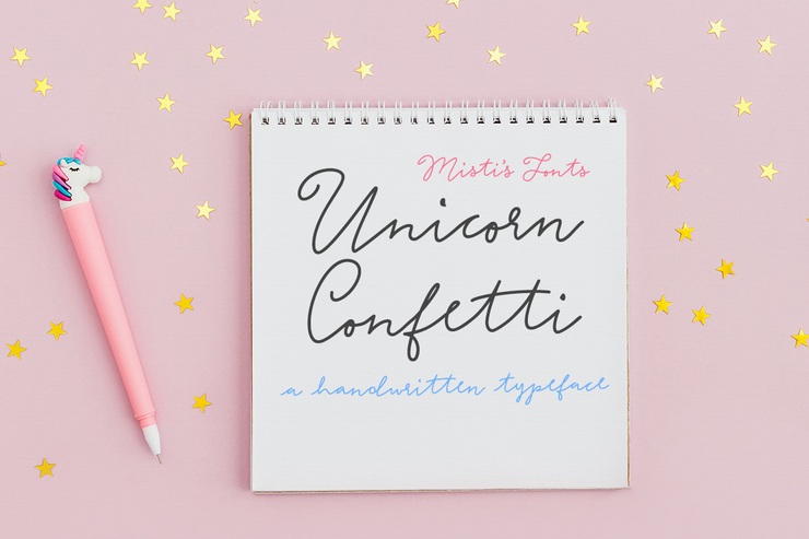 Unicorn Confetti字体 2