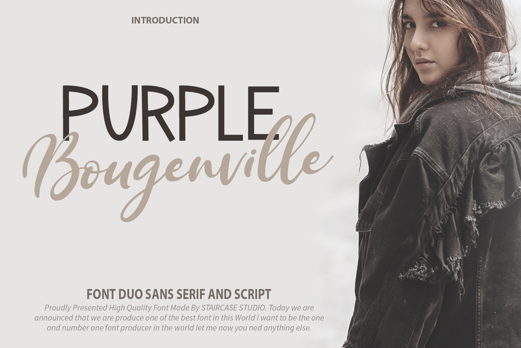 Purple Bougenville Script字体 1