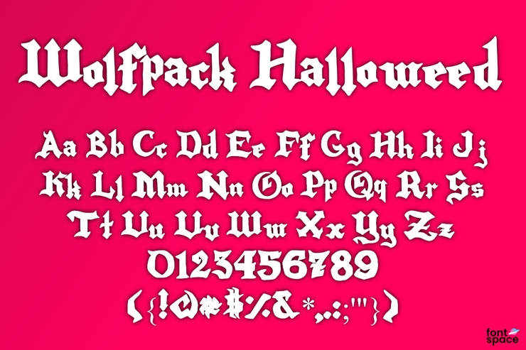 Wolfpack Halloweed字体 1