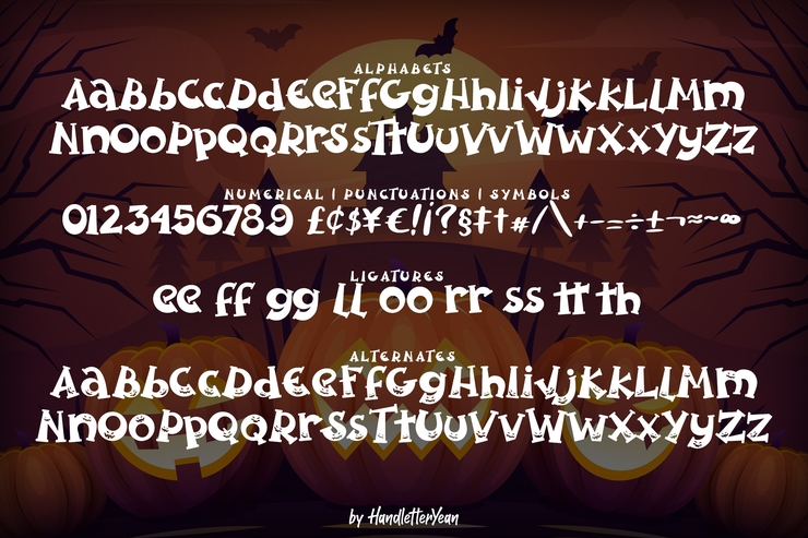 Spooky Pumpkin字体 4