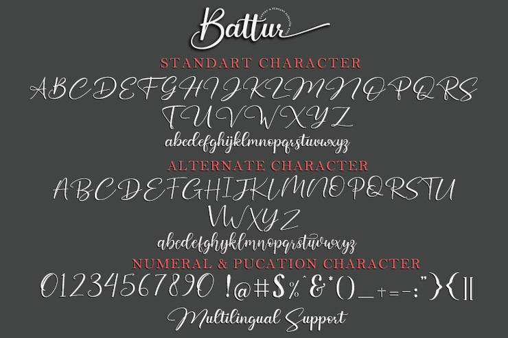 Battur字体 8