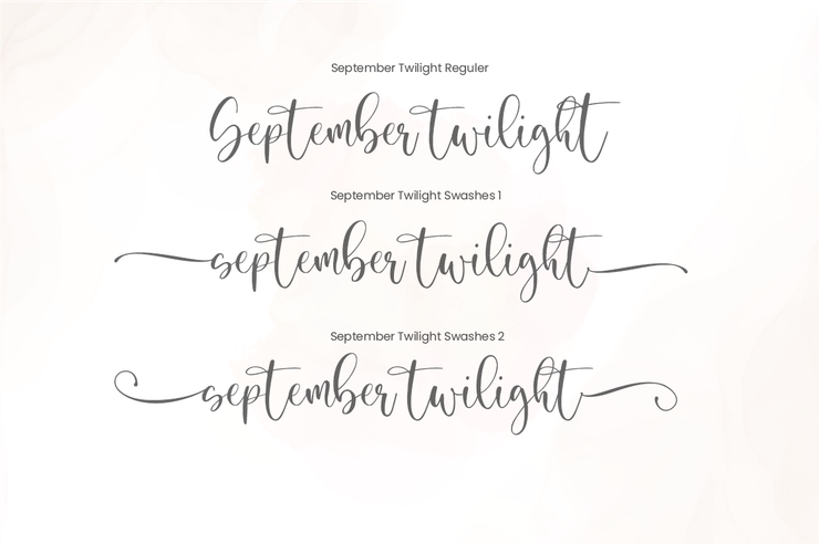 September Twilight字体 3
