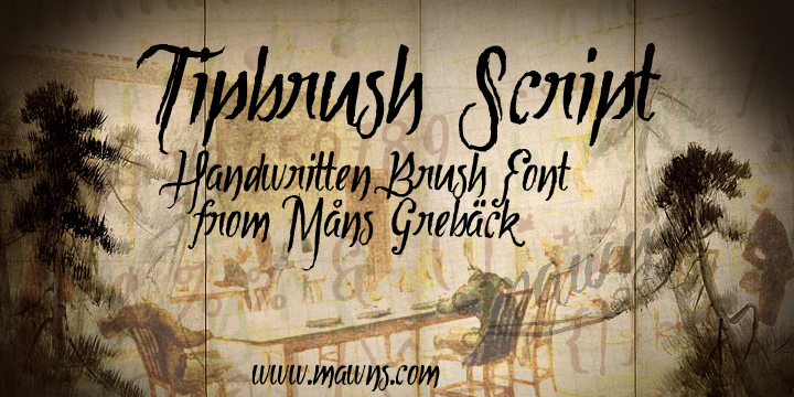 Tipbrush Script字体 1