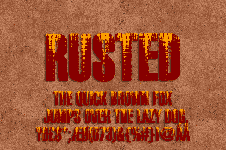 RUSTED字体 3