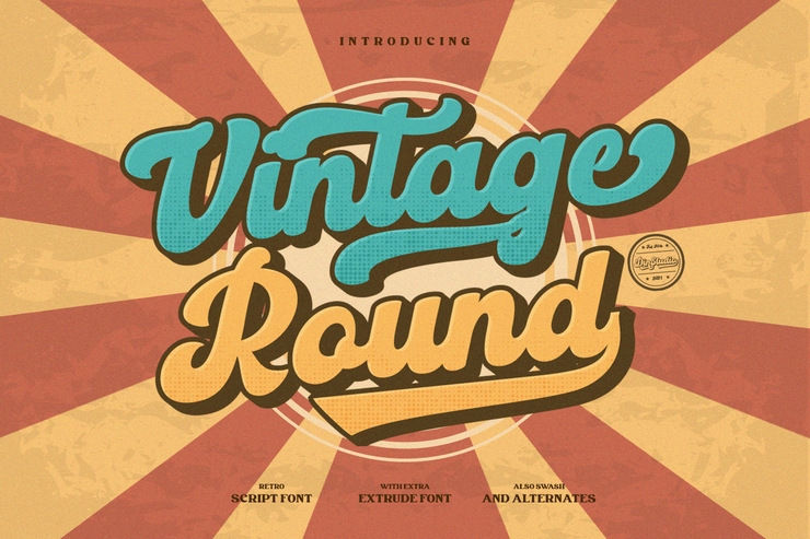 Vintage Round字体 1