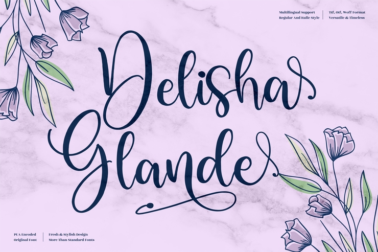 Delisha Glande字体 8
