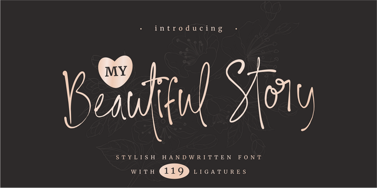 My Beautiful Story字体 1