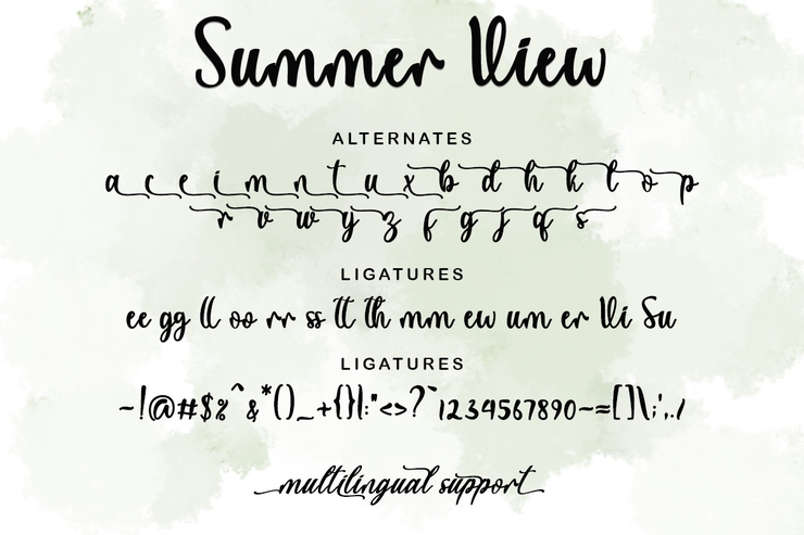 Summer View字体 10