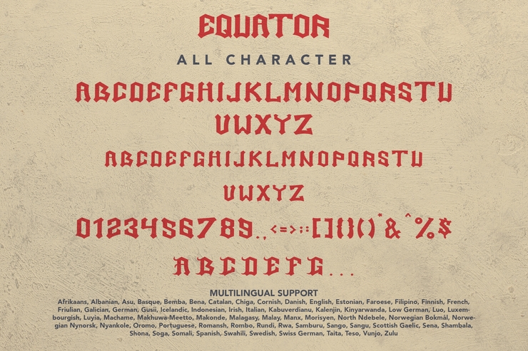 Equator字体 3
