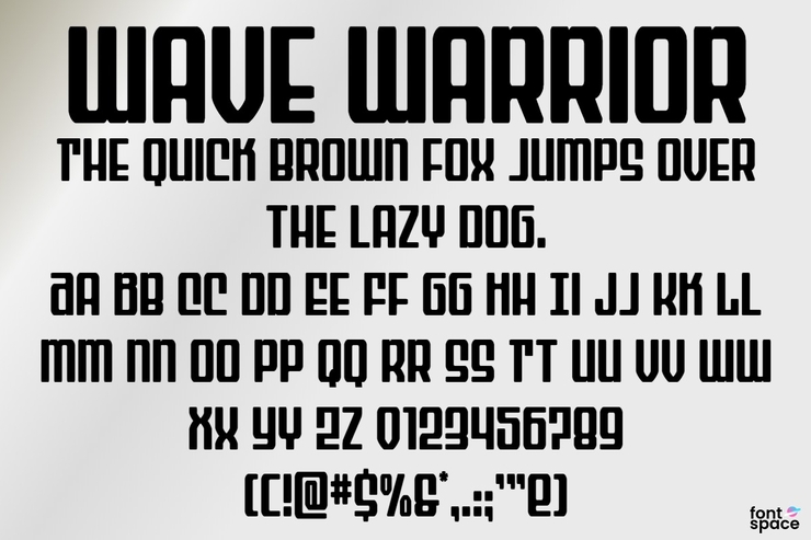 Wave Warrior字体 10