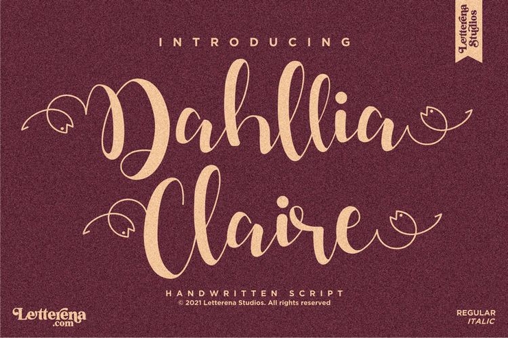 Dahllia Claire字体 8