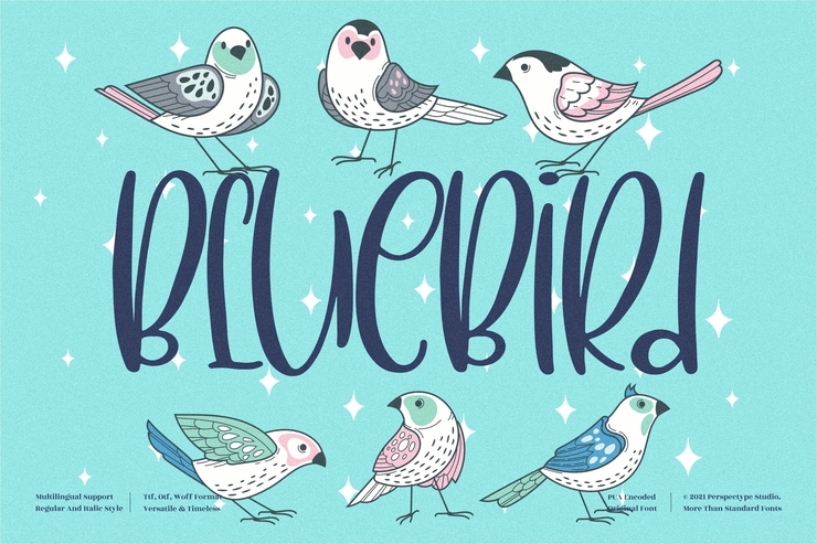 Blue Bird字体 3
