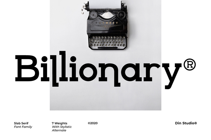 Billionary字体 3