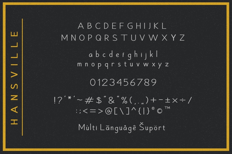 Hansville字体 3