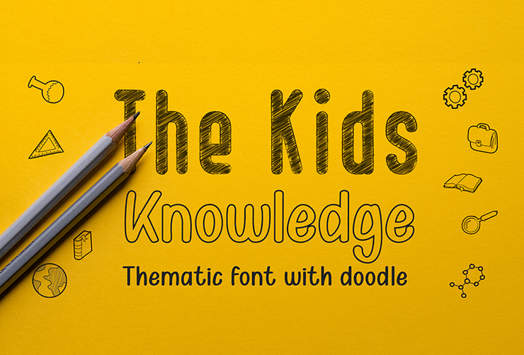 Kid Knowledge Clipart字体 3